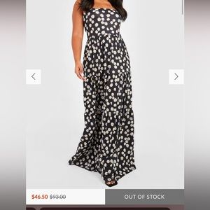Flower maxi dress plus size